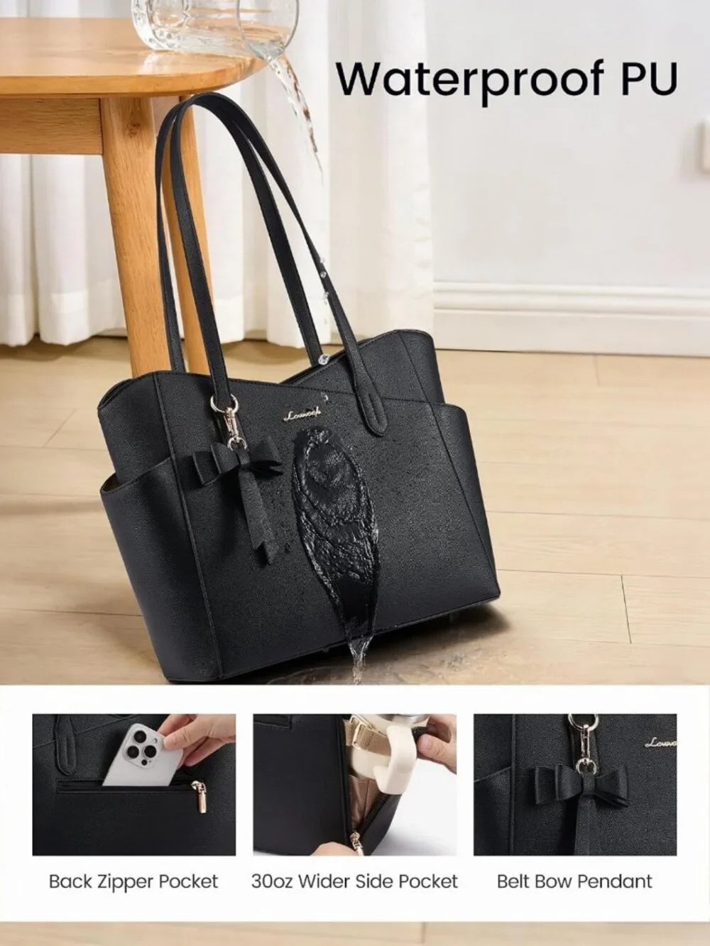 Stylish Small Tote Purse for Women, Structured PU Leather Handbag, 2026 Fashion